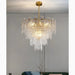 MIRODEMI® Torhout | Rectangle/Round Frosted Glass Hanging Chandelier for Home