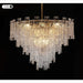 MIRODEMI® Torhout | Modern Rectangle/Round Frosted Glass Hanging Chandelier for Living Room