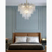 MIRODEMI® Torhout | Rectangle/Round Frosted Glass Hanging Chandelier for Bedroom