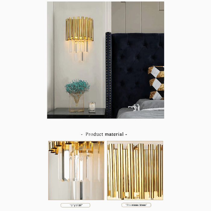 MIRODEMI® Torrevieja | Contemporary LED Gold Wall Sconce Lighting | wall lamp | wall sconce