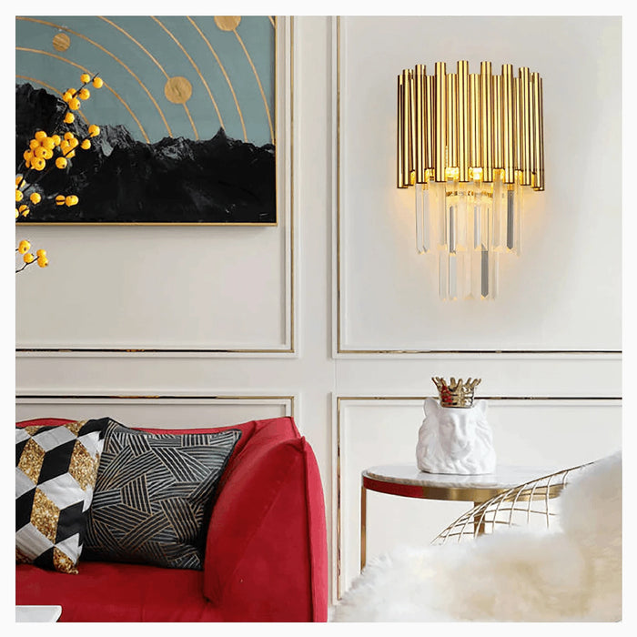 MIRODEMI® Torrevieja | Contemporary LED Gold Wall Sconce Lighting | wall lamp | wall sconce