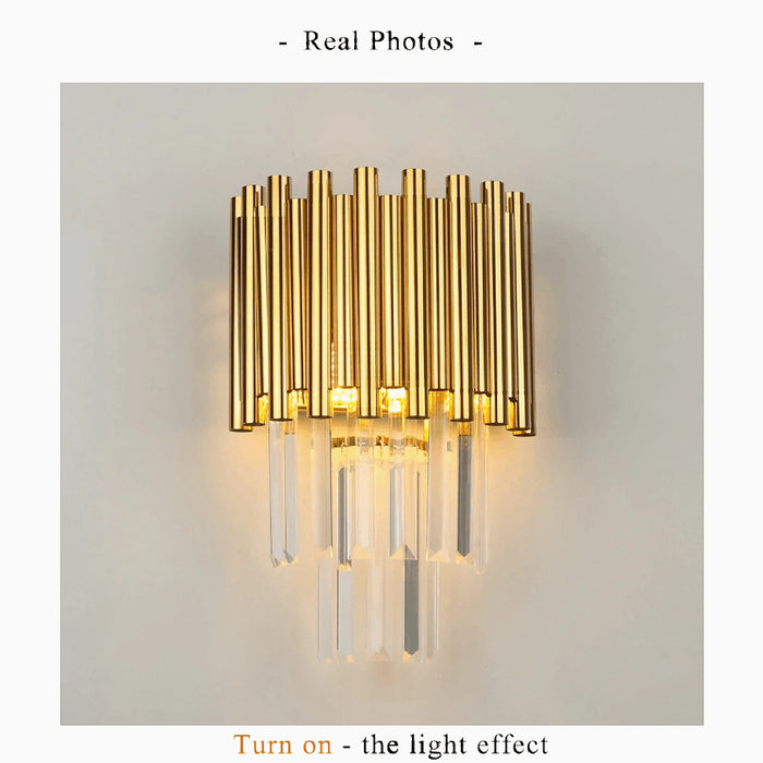 MIRODEMI® Torrevieja | Contemporary LED Gold Wall Sconce Lighting | wall lamp | wall sconce