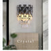 MIRODEMI® Touët-de-l'Escarène | Elegant Wall Sconce With Black Crystals