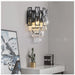 MIRODEMI® Touët-de-l'Escarène | Elegant Wall Sconce With Black Crystals