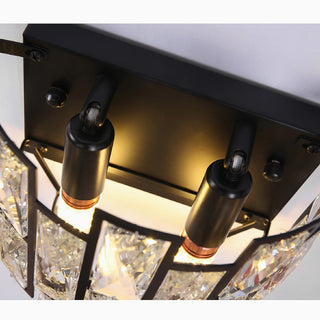 MIRODEMI® Touët-de-l'Escarène | Elegant Wall Sconce With Black Crystals