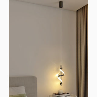 MIRODEMI Tovo San Giacomo Ribbon Design Chandelier Black Decoration for Bedroom