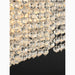 MIRODEMI Turnhout Chrome/Gold Rectangle Crystal Hanging Chandelier Details