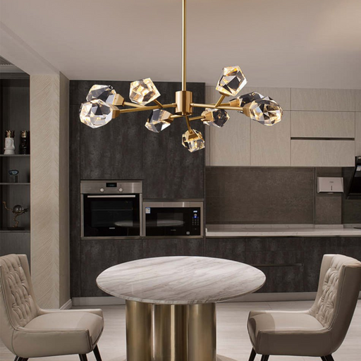 MIRODEMI Nordic Design Gold Crystal Chandelier for Dining Room