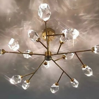 MIRODEMI Shimmering Crystal Chandelier for Living Room