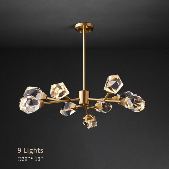 MIRODEMI Minimalistic Design Gold Hanging Light Fixture for Living Room