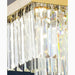 MIRODEMI® Urbe | Gold and Chrome Luxury Style Crystal Rectangle Chandelier for Dining Room
