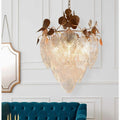 MIRODEMI Uster leaf design glass chandelier