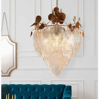 MIRODEMI Uster leaf design glass chandelier