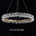 MIRODEMI Modern Circle Gold Large Crystal Lighting for Living Room