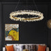 MIRODEMI Luxury Circle Gold Crystal Lighting for Living Room