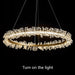 MIRODEMI Unusual LED Circle Gold Crystal Lamp for Living Room