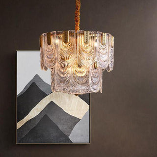 MIRODEMI® Uzwil Vintage Drum Copper LED Pendant Light for Bedroom, Living Room image | luxury lighting | luxury pendant lamps