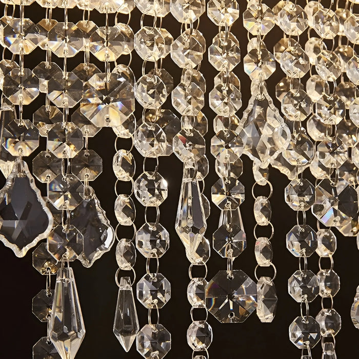 MIRODEMI® Vado Ligure | Modern Gold Crystal Ceiling Chandelier for Dining Room