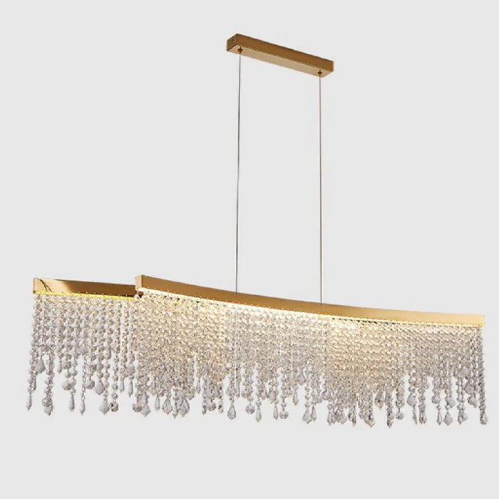 MIRODEMI® Vado Ligure | Wonderful Modern Gold Crystal Ceiling Chandelier for Dining Room