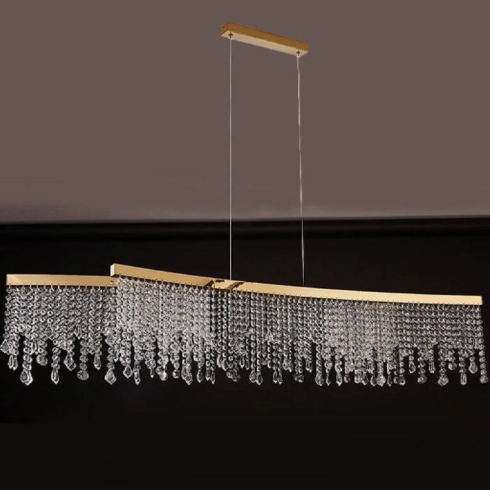 MIRODEMI® Vado Ligure | Modern Gold Crystal Ceiling Chandelier for Bedroom