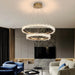 MIRODEMI Creative Circle Crystal Chandelier for Living Room