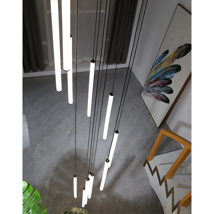 MIRODEMI® Valderoure | Classy Vertical Spiral Staircase Pendant Lighting