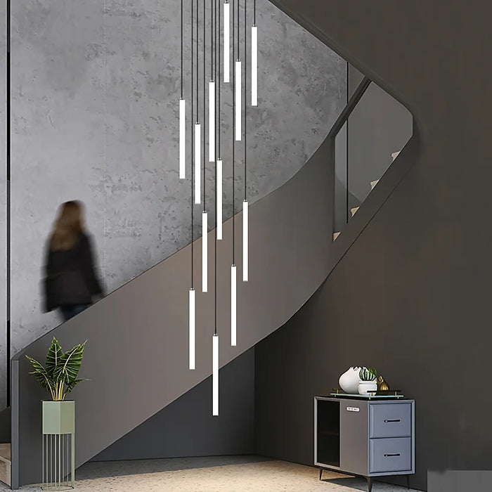 MIRODEMI® Valderoure | Minimalistic Vertical Spiral Staircase Pendant Lighting