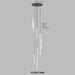 MIRODEMI® Valderoure | Vertical Spiral Staircase Pendant Lighting 9 Light Parameters