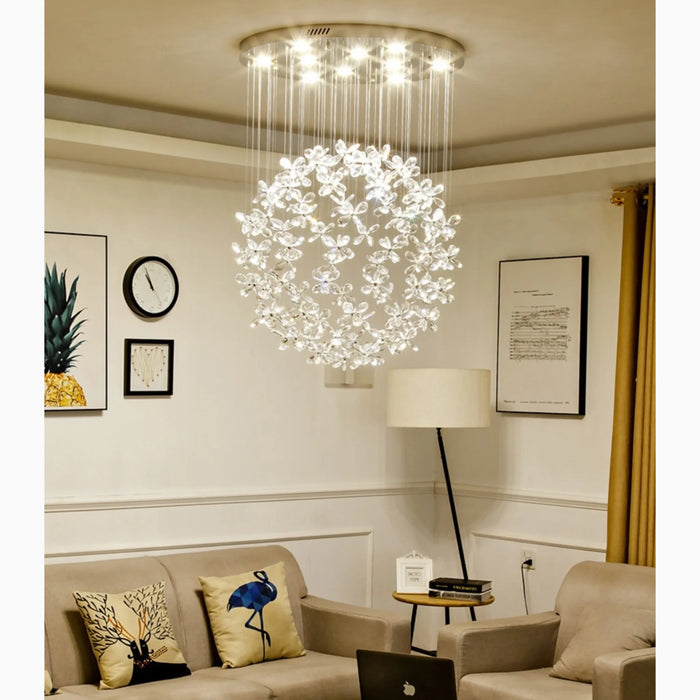 MIRODEMI® Vallauris | Exceptional Butterfly Crystal Globe Chandelier 