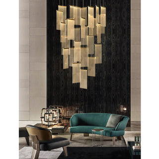 Pendant Gold Long Hanging Light Fixture from Mirodemi for Living Room