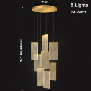 Gold Long Hanging Light Fixture from Mirodemi with 8 Lights