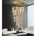 Original Gold Long Hanging Light Fixture from Mirodemi for Living Room