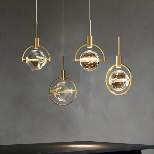 MIRODEMI Varigotti | Modern Crystal Gold LED Chandelier for Home Decor