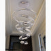 MIRODEMI Verbania Luxury Cascade Crystal Rings LED Chandelier For Stairwell 