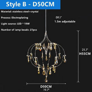 Vernier | Luxury LED Chandelier Heart Shaped 