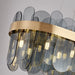 MIRODEMI® Veurne | Incredible Gold Rectangle Smoky Gray Glass Modern Chandelier For Dining Room