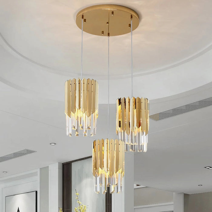 MIRODEMI Vevey golden chandelier
