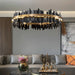 MIRODEMI® Veyrier | Creative Black Circular Light Fixture for Living Room