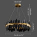MIRODEMI® Veyrier | Modern Black Circular Chandelier for Living Room