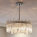 MIRODEMI® Vicosoprano | Drum Chrome Crystal Lamp for Living Room