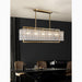 MIRODEMI Vielsalm Luxury Rectangle Gold Frosted Glass Chandelier For Hotels