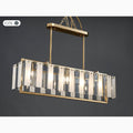 MIRODEMI Vielsalm Luxury Rectangle Gold Frosted Glass Chandelier Lamp Details