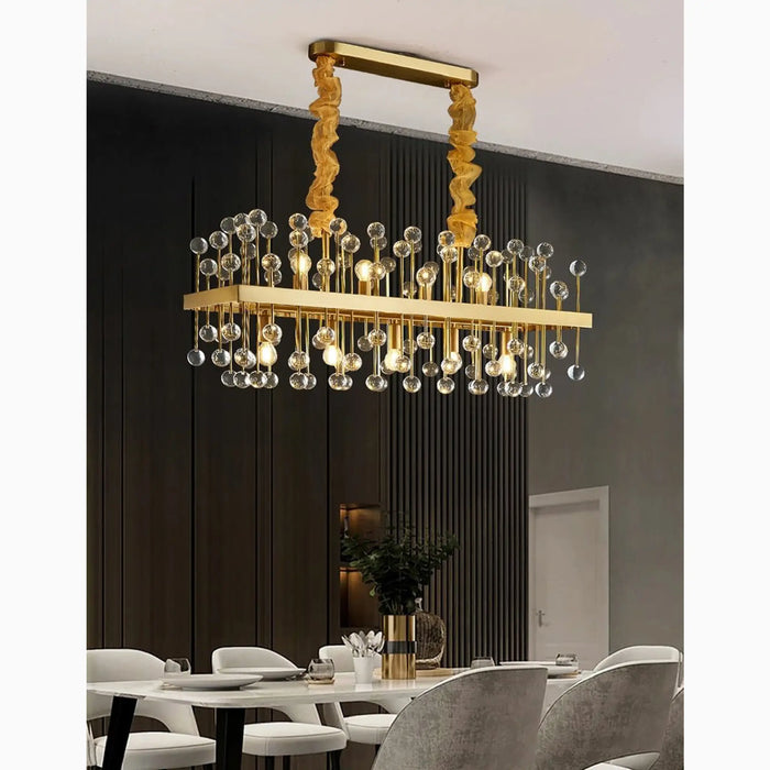 MIRODEMI® Villanova d'Albenga | Modern Colorful Crystal Chandelier for Dining Room