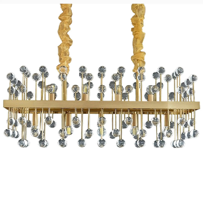 MIRODEMI® Villanova d'Albenga | Classy Modern Colorful Crystal Chandelier for Dining Room