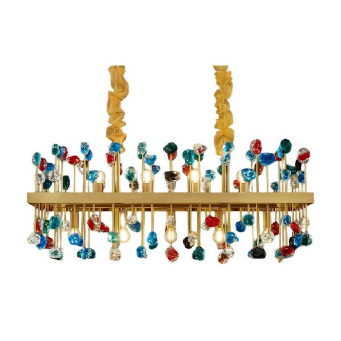 MIRODEMI® Villanova d'Albenga | Luxury Modern Colorful Crystal Chandelier for Dining Room