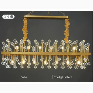 MIRODEMI® Villanova d'Albenga | Modern Great Colorful Crystal Chandelier for Dining Room