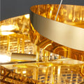 MIRODEMI® Villars-sur-Ollon | Gold Crystal Chandelier for Living Room