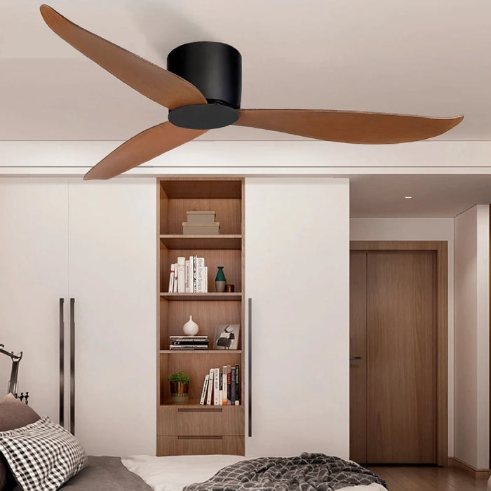 Villena | Modern Solid Wood Fan Light With Remote Control