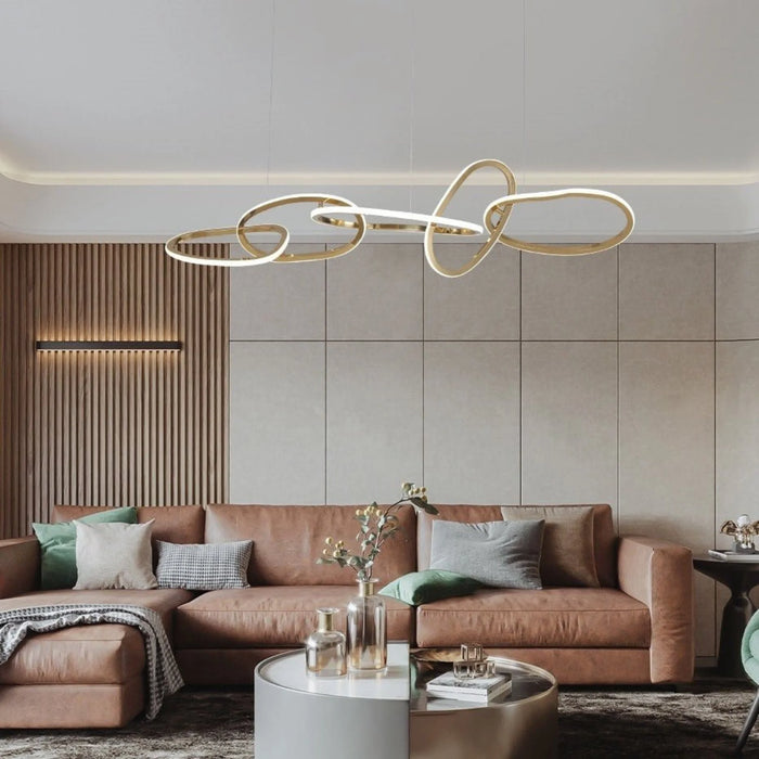MIRODEMI® Villeneuve | Creative Design Gold Crystal Lamp for Dining Room