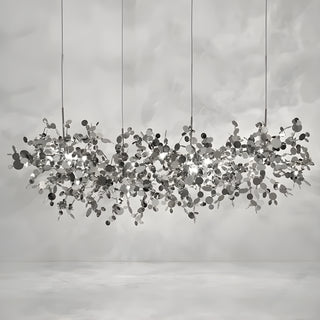 MIRODEMI Villeneuve-d'Entraunes | Chrome Pendant Chandelier in a Modern Style of Stainless Steel 